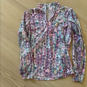 1/4 zip Sun shirt Multicolor Women's Top